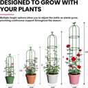 Garden Obelisk Trellis for Climbing Plants Outdoor, 4 FT Garden Trellis Plastic Coated Metal Plant Support for Indoor Outdoor, Tall Decorative Trellis for Roses, Flowers, Vines, Potted Plants