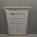 FZMHASLWW Christian Jeremiah 29 11 Wall Decor 24"16" Scripture Sign Jesus Bible Verse Quotes Master Bedroom Family Wood Framed Wall Hanging Art (Black) (For I Know The Plans Black))