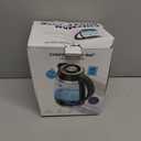 Chefman Electric Kettle, 1.8L 1500W, Hot Water Boiler, Removable Lid for Easy Cleaning, Auto Shut Off, Boil-Dry Protection, Stainless Steel Filter, BPA Free, Borosilicate Glass Electric Tea Kettle (Black)