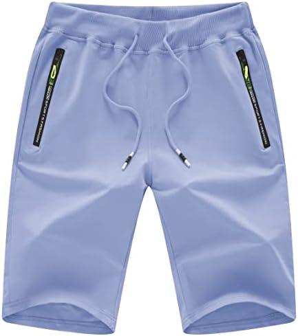 CREATMO US Men's Shorts Zipper Pocket Elastic Waist Stretch Summer Casual Beach 2XL