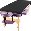 HOMBYS Memory Foam Massage Bed Mattress Topper, Non-Slip Lash Bed Table Mattress Topper with Removable Cover and Holding Elastic Bands, Cushion Only, Black, 73"x29"x3"