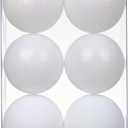 3.94" Large Christmas Balls Shatterproof Pearl White Christmas Ornaments 6 Pcs Big White Christmas Ornaments Balls for Christmas Tree Holiday Wedding Party Decoration