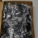 JQK Cabinet Door Hinges Black, 1/2" Partial Overlay Cupboard Door Hinge for Face Frame Cabinets with Door Bumper, Metal 20 Pack, CH300-BK-P20