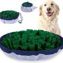 Snuffle Mat for Dogs - Adjustable Interactive Puzzle Toy for Large & Small Breed Slow Feeder for Mental Stimulation & Stress Relief Encourages Natural Foraging Ideal for Indoor & Outdoor Use (Green)