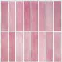 Peel and Stick Wall Tile 10"x10" 3D Adhesive Backsplash Tile for Kitchen, Bathroom 3D Wall Panels (10 Sheets, Pink)