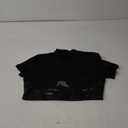 MakeMeChic Women's PU Leather Crop Top Short Sleeve Mock Neck Slim Fitted Y2k Party Going Out Tops (Large, Black)