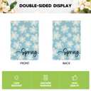 AVOIN colorlife Spring Floral House Flag 28x40 Inch Double Sided Outside, Seasonal Flowers Rustic Yard Outdoor Flag Blue