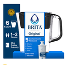 Brita Standard 6-Cup, Black Plastic Water Filtration Pitcher