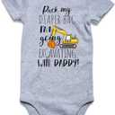 Funnycokid Baby Boys Girls Bodysuit Funny Newborn Romper Short Sleeve Infant Neutral Outfits Jumpsuit, Size 3-6M