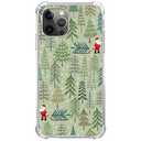 Green Christmas Trees Phone Case for iPhone 14 Pro Max, Cute Christmas Santa Claus in Forest Cover for Teens Men Women, Trendy TPU Bumper Phone Case Cover for iPhone 14 Pro Max