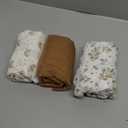 Yoofoss Muslin Swaddle Blankets, Organic Baby Blankets, 47 x 47 Inches Receiving Blanket for Baby Boys and Girls, Baby Essentials for Newborns Soft Breathable (Coffee & Leaves)