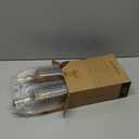 Vine Creations Amber Glass Soap Dispenser, 2 Pack Kitchen Soap Dispenser Set with Stainless Steel Pump, 16 oz Dish Soap and Hand Soap Dispensers for Bathroom with Waterproof Labels and Protective Pads