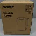 COMFEE' 1.7L Double Wall Electric Tea Kettle and Kettle Water Boiler, 100% Stainless Steel Interior & Lid & Spout, Two-Level Wide Open Lid, 1500W Fast Boiling, Auto-Off and Boil-Dry Protection (1.8 Quarts)