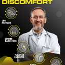 CRUVHEAL Work Orthotic Insoles - Anti Fatigue Medium Arch Support Shoe Insert Men Women - Plantar Fasciitis Flat Feet - Relieve Foot Pain - Work Boot Insoles Standing All Day (L, Gray) (L(Men 9.5-10.5||Women 10.5-11.5))