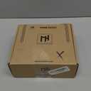 Mega Handles - Prime Entrance Handle, Entry Lever Door Handle, Heavy Duty Square Locking Lever Set for Left or Right-Handed Doors, Interior/Exterior Door Levers - Satin Brass (1 Pack)