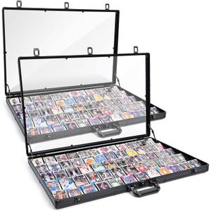 2 Pcs Trade Show Display Case – 34"x22" Large Tabletop Showcase