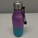 Insulated Water Bottle with Strap,18 oz Double Wall Stainless Steel Vacuum Bottles Metal Water Flask,Sparkling Purple Green