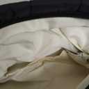 Puffy Quilted Makeup Bag for Women, Cosmetic Bag, Travel Toiletry Organizer Pouch Clutch (black)