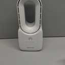 let'me Desk Fan, Portable Bladeless Fan 11.8 inch Small Personal Cooling Fan with 5 Colors Touch Control LED Light, Quiet Table Fan for Office, Home, Bedroom (WHITE)