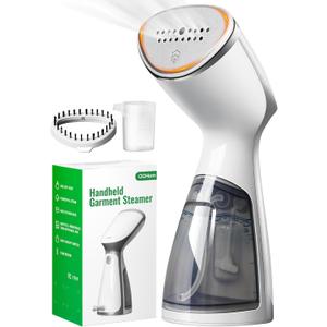 OGHom Portable Travel Handheld Steamer for Clothes, Garment Wrinkle Remover, 1000W Strong Penetrating Fabric Steamer, for Home, Office, Travel (ONLY FOR 120V) - White