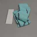 Scar Arm Sleeves and High Thigh Socks with 5Pcs Scars Tattoo Stickers Women Costume Accessories (Light Blue)