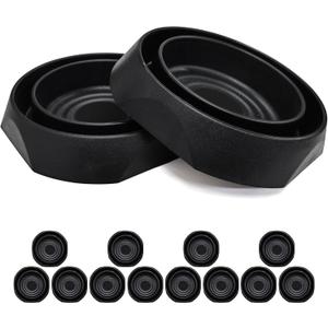 Bed Bug Interceptors Trap Detector | Bedbug Traps for Bed Legs with Anti Skid Pads (Black -12 Pcs)