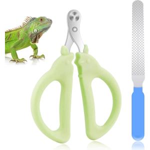 3 x Cat Nail Clippers with Nail File, Kitten Claw Nail Clippers for Trimming, Stainless Steel Pet Bearded Nail Clippers Tool for Dragon, Guinea Pig, Rabbits, Birds, Ferret Small Breed Animals(Green)