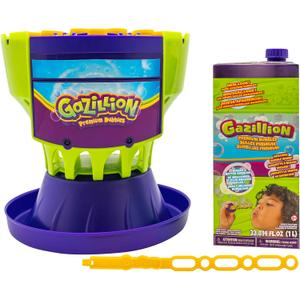 Gazillion Ultimate Bubble Craze Machine - Color Changing LED Lights - Easy-to-Use Bubble Maker - Perfect for Parties - Includes 1L Solution, 10 inches x 8.75 inches x 9.25 inches