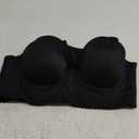 SEA BBOT Women Longline Strapless Bra Full Coverage Corset Bra Hide Back Fat (40C, Black)