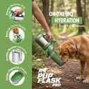 PupFlask Pro Dog Water Bottle | 30 or 50 OZ Double Wall Insulated Stainless Steel | Built-in Flip Cup Bowl | Leak Proof Cap | 24+ Hour Cold Water | Small & Large Dogs | Portable Pet Hydration Bottle