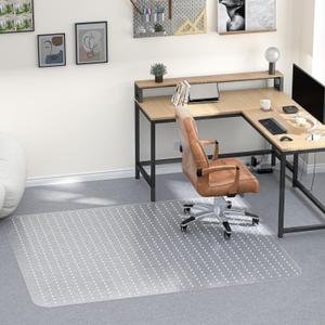 Tonaus Office Chair Mat for Carpet, 48"×60" Transparent Carpet Floor Protector Cover Rug Mat with Non-Slip Studded, 2.2mm Thick Heavy Duty for Home Computer Desk Rolling Chair Low Pile Carpets