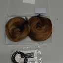 2 PCS Messy Bun Hair Piece Wavy Curly Scrunchies Synthetic Chignon Ponytail Hair Extensions Thick Updo Hairpieces for Women Girls(Ginger Brown)