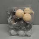 Hollowfly 21 Pcs Neutral Matte Christmas Ball Ornaments 2.4 Inch Rustic Boho Cream Beige Tan Brown Xmas Bulbs Ornament Vintage Xmas Baubles Modern Christmas Decor for Tree Farmhouse Decor