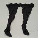 Truform 20-30 mmHg Compression Stockings for Men and Women, Thigh High Length, Dot Top, Closed Toe, Black, Large