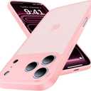 for iPhone 17 Pro Case, [Ribbed Non-Slip Sides] [Military-Grade Drop Protection] [Full Camera Protection] Anti-Yellow Soft-Touch Shockproof Slim Phone Case for iPhone 17 Pro, Pink