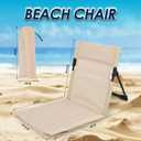 Gugxiom 2 Pcs Foldable Pool Chairs, Portable Outdoor Chair for Poolside, Beach Chairs for Beach Poolside Camping Picnic Lawn Accessories (White), 68x39.5 Cm