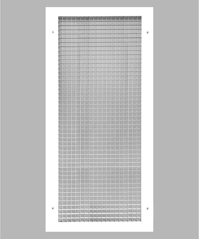 HVAC Premium 8" x 14" or 14" x 8" Cube Core Eggcrate Return Air Grille - Aluminum Rust Proof - HVAC Vent Duct Cover - White [Outer Dimensions: 9.75 X 15.75]