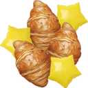 Croissant Balloons Star Croissant Party Decorations Bread Party Decorations Toast Bread Themed Shower Bakers Birthday Decor Food Brunch Supplies Cinnamon Roll Birthday Decorations