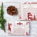 Watersay 12 Pcs Vintage Christmas Music Wrapping Paper 27 x 19 Inch Old Christmas Music Wrap Paper Funny Holiday Gift Packaging Festive Design for Xmas Party Decoration Scrapbooking Arts Craft(Red)