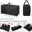 B
Extra Large Storage Bag for Moving Travel Bag Waterproof Large Moving Bag with Double Zippers and Reinforced Handles Large Capacity Duffle Bag for Moving Traveling Home Storage Packing, 2X160L, 39.37
 (4 Count)