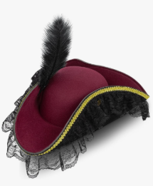 Pirate Costume Hat Women,Pirate Accessories Halloween Costume,Renaissance Tricorn Hat for Adults