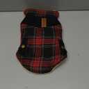 Queenmore Dog Winter Coat Warm Dog Jacket for Cold Weather, Quilting Puffer Plaid Coats for Small/Medium Dogs Waterproof,Girl/Boy Pet Christmas Coat,Pet Snowsuit with Leash Hole/Fleece Padding, XS