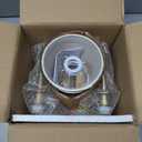 EFINEHOME Set of 2 Mid-Century Modern Wall Sconce with Fabric Shade| 1-Light Antique Gold Indoor Wall Lamp Fixture| Hallway Bathroom Vanity Light Sconces Mirror Cabinet Stairway Wall Lights (Linen)