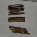 Set of 11, 5" Ceter to Center Sleek Antique Brass Cabinet Pulls - Vintage Minimalist Handles - Kitchen Pulls for Drawers - 5/16 Inches Diameter with Back Plate