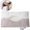Cervical Pillow for Neck and Shoulder, 3-in-1 Ear Protection Contour Pillow Suitable for Both Sides and Detachable, Ergonomic Neck Support Pillow for Side Back Stomach Sleepers (1-pcs)
