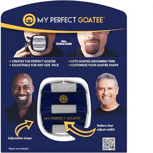 Goatee Shaper Template - Beard Shaping Tool & Guide for Men - Adjustable Goatee Trimming Stencil for Perfect Symmetrical Goatee Every Time | My Perfect Goatee