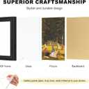 PEALSN 11x14 Picture Frame with Real Glass Front and Black Backboard, Wall Gallery Photo Frames for Wall Mounting or Tabletop Display