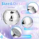 Yungyan Disco Ball Flower Vase Planter Large Centerpieces Ice Bucket Plastic Disco Ball Party Champagne Vase for Wedding Table Birthday Party Decoration(4 Pcs,8 Inch)