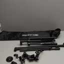 Microphone Stand Floor Foldable Mic Stand Heavy Duty Tripod Boom Arm with 2 Screws Adapter 2 Mic Clips 2 Foam Covers and Carrying Bag for Singing Karaoke Stage HLS02