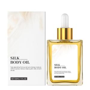 Silk Body Oil,Silk Body Oil,Bath & Shower Oi-l for Smooth and Hydrated Skin, Refreshing Non-greasy, Infused with Shea Butter,Coconut Oil,Vitamin